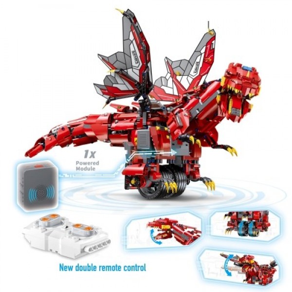 1166PCS 2.4G RC APP Control RC Robot RC Building Block Robot