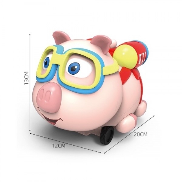 R09 RC Pig Toy Robot 2.4G Watch RC Car Animal Toy with Follow Spray Music Function