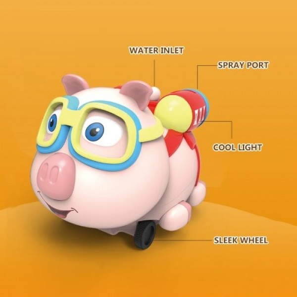 R09 RC Pig Toy Robot 2.4G Watch RC Car Animal Toy with Follow Spray Music Function