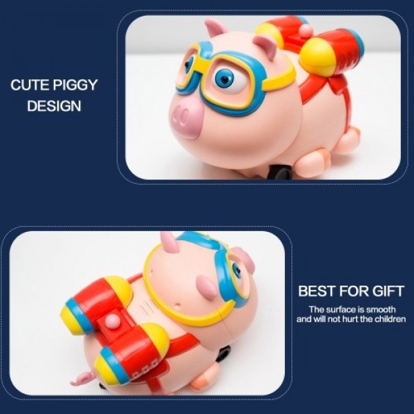 R09 RC Pig Toy Robot 2.4G Watch RC Car Animal Toy with Follow Spray Music Function