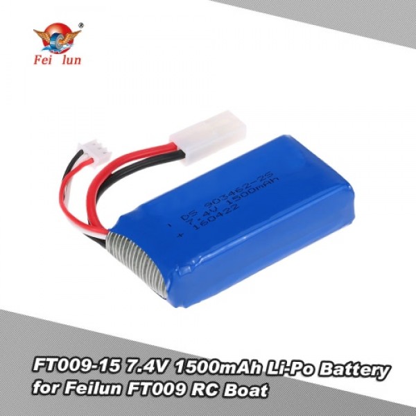 Original FT009 7.4V 1500mAh Li-Po Battery Boat Spare Part for Feilun FT009 RC Boat