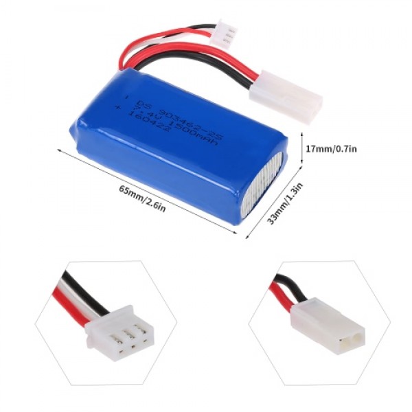 Original FT009 7.4V 1500mAh Li-Po Battery Boat Spare Part for Feilun FT009 RC Boat