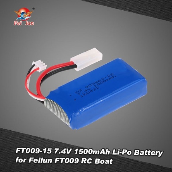 Original FT009 7.4V 1500mAh Li-Po Battery Boat Spare Part for Feilun FT009 RC Boat