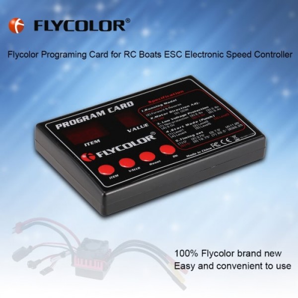 Original Flycolor Programing Card for RC Boats ESC Electronic Speed Controller