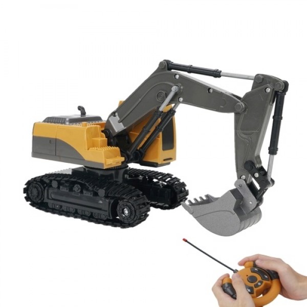 2.4GHz 6CH 1/24 RC Excavator Construction Vehicles with Alloy Shovel Lights Sounds