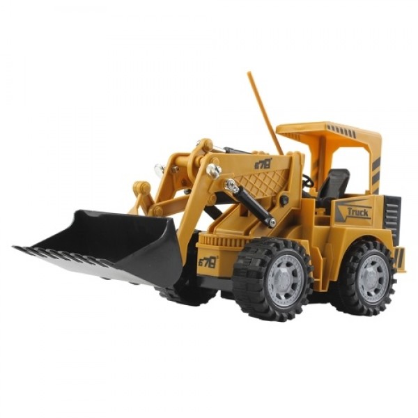 1/24 2.4GHz 5CH Remote Control Bulldozer RC Construction Engineering Vehicles Educational Toys for Kids with Light Music