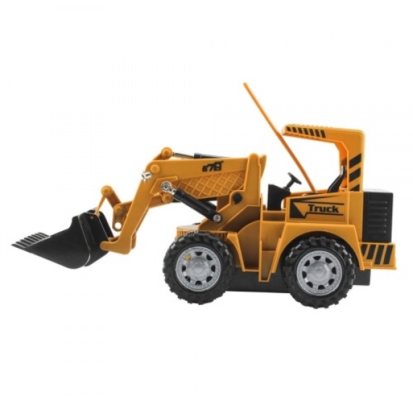 1/24 2.4GHz 5CH Remote Control Bulldozer RC Construction Engineering Vehicles Educational Toys for Kids with Light Music