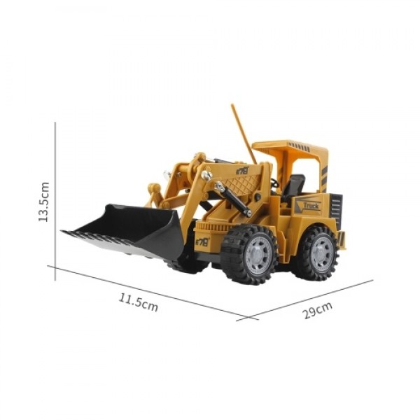 1/24 2.4GHz 5CH Remote Control Bulldozer RC Construction Engineering Vehicles Educational Toys for Kids with Light Music