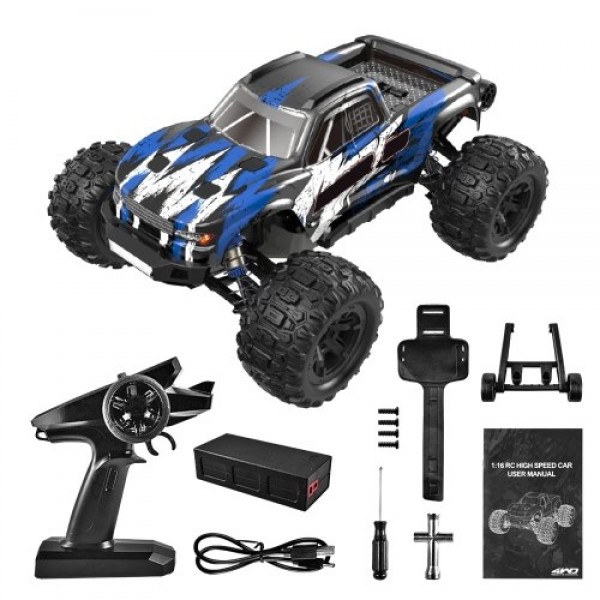 2.4G 4WD 1/16 Off-Road Truck RC Car High Speed 38km/h Racing Car RTR Two-way Remote Controller with BT GPS APP