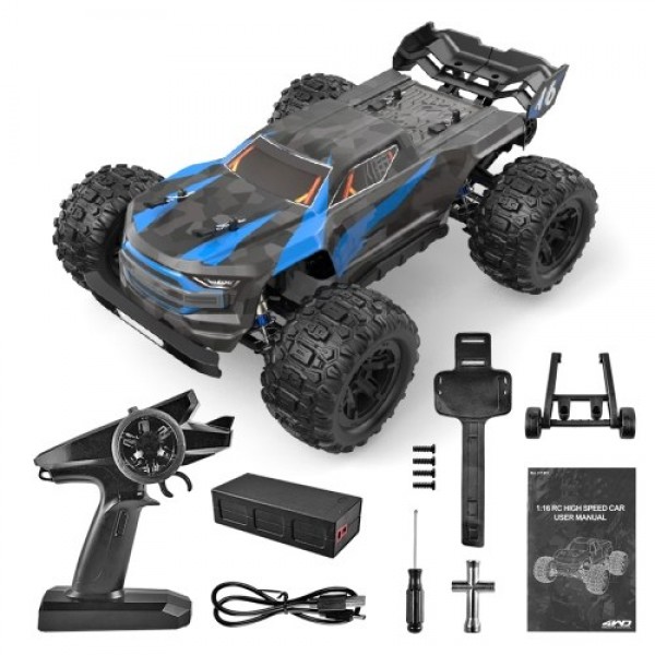 2.4G 4WD 1/16 Off-Road Truck High Speed 38km/h Racing Car RTR Two-way Remote Controller with BT GPS APP