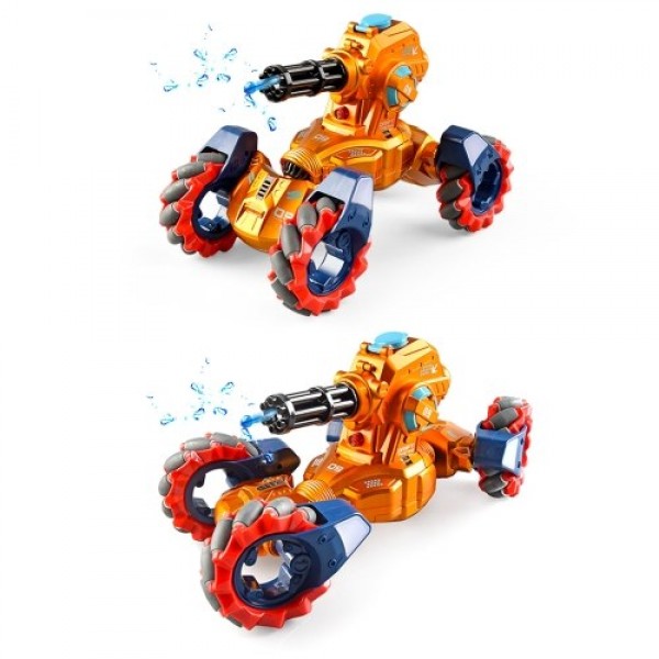 2.4GHz RC Stunt Car Water Bead Car with Function Light Drift Spray 360° Rotate Alloy Body