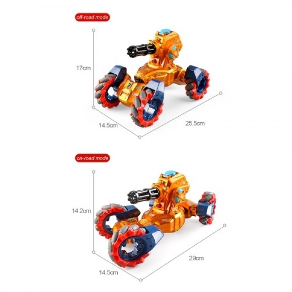 2.4GHz RC Stunt Car Water Bead Car with Function Light Drift Spray 360° Rotate Alloy Body