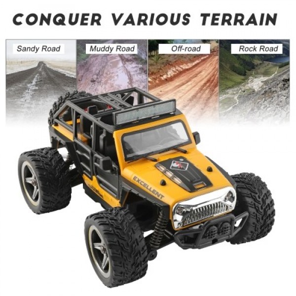 WLtoys 22201 2.4GHz RC Car Off-Road Car 1/22 22km/h Short Course Truck RTR with LED Lights