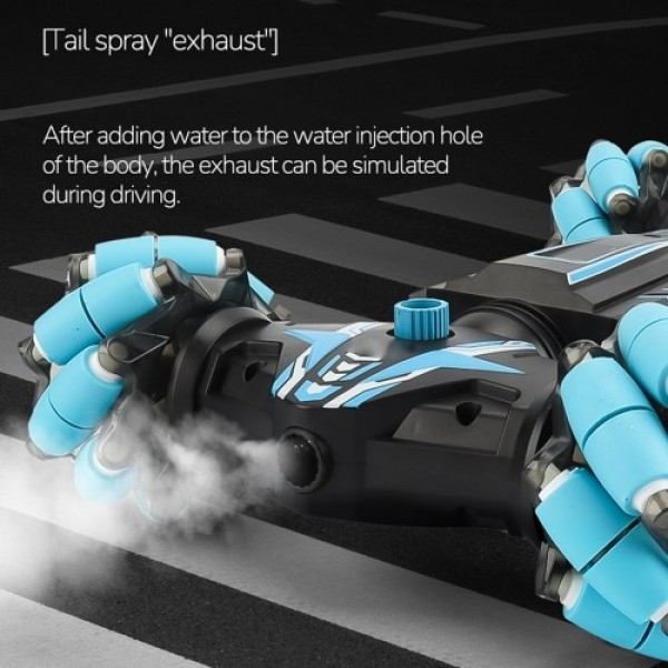 4WD 2.4GHz Watch Gesture Sensor Control Deformable Car All-Terrain Auto-demo RC Stunt Car with Spray Light Music