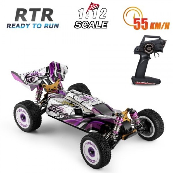 Wltoys 124019 1/12 2.4GHz Racing RC Car 55km/h Off-Road Drift Car RTR 4WD with Aluminum Alloy Chassis Zinc Alloy Gear