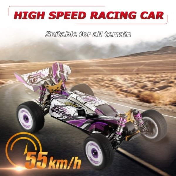 Wltoys 124019 1/12 2.4GHz Racing RC Car 55km/h Off-Road Drift Car RTR 4WD with Aluminum Alloy Chassis Zinc Alloy Gear