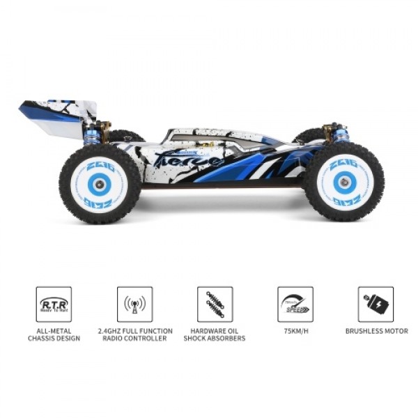 WLtoys 124017 RC Car Off-Road Car High Speed RC Crawler 1/12 2.4GHz Racing Car 75km/h 4WD RTR Metal Chassis