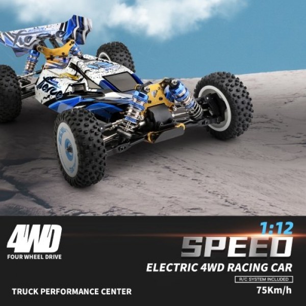 WLtoys 124017 RC Car Off-Road Car High Speed RC Crawler 1/12 2.4GHz Racing Car 75km/h 4WD RTR Metal Chassis