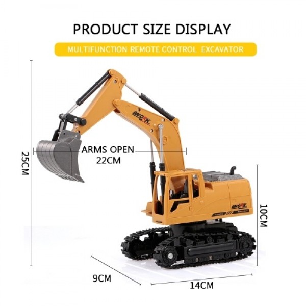 3853 1/24 8CH RC Excavator 2.4Ghz Remote Control RC Engineer Truck