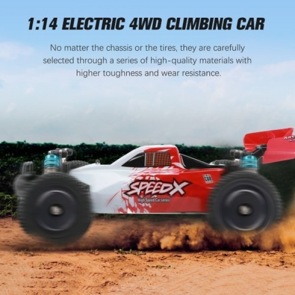 F16 1/14 2.4Ghz RC Car Alloy Frame 4WD Off-road Car 60km/h High Speed Racing Car 1600mAh Battery RC Buggy Drift Car