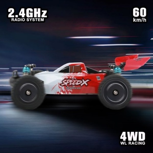 F16 1/14 2.4Ghz RC Car Alloy Frame 4WD Off-road Car 60km/h High Speed Racing Car 1600mAh Battery RC Buggy Drift Car