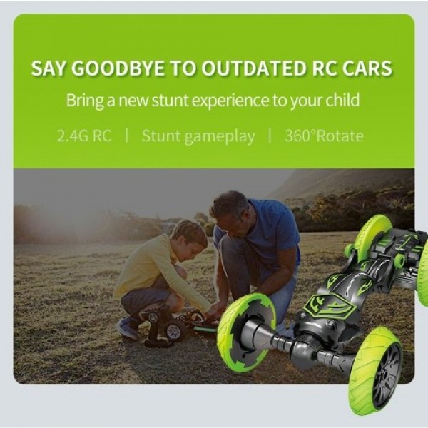 2.4Ghz RC Stunt Car 3D Rotating Drift Tripper Stunt Car Climbing Drift Deformation Buggy Car Flip Kids Robot Electric Boy Toys