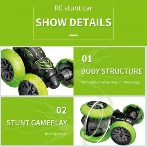 2.4Ghz RC Stunt Car 3D Rotating Drift Tripper Stunt Car Climbing Drift Deformation Buggy Car Flip Kids Robot Electric Boy Toys