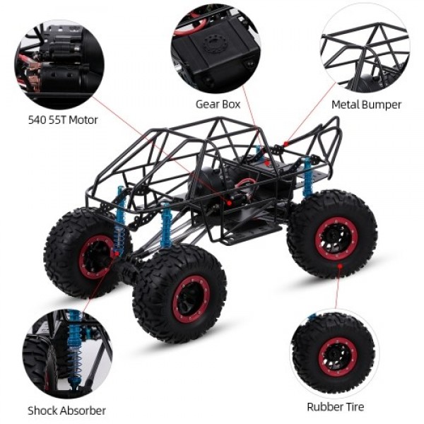 313mm Wheelbase Chassis Frame w/ Tries for 1/10 AXIAL SCX10 II 90046 90047 RC Crawler Climbing Car