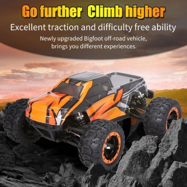 16889A-Pro 1:16 4WD Big Foot RC Car 45 Km/h High Speed 2840 Brushless Motor Vehicle 4X4 Waterproof Off-Road Truck with LED Light