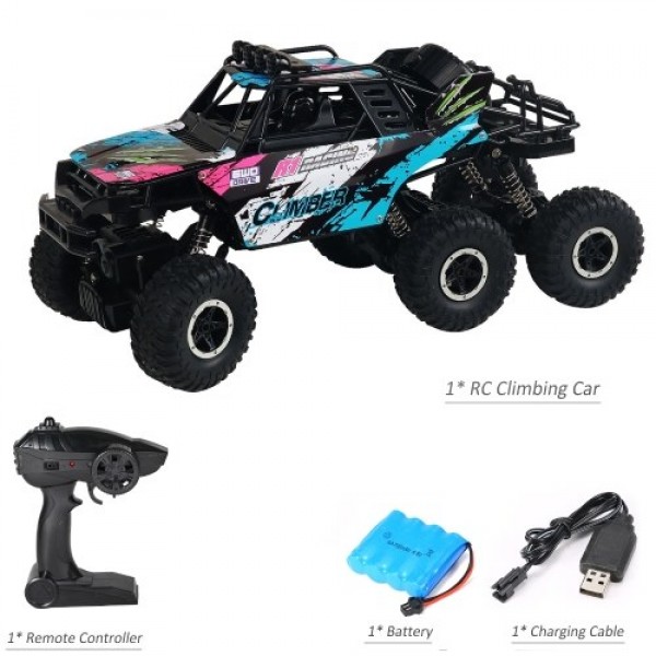 QX3688 RC Car 2.4Ghz 1/10  Off Road RC Trucks 6WD Climbing Vehicle