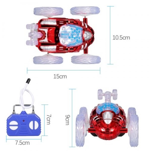 360° Tumbling Remote Control Stunt Car RC Car Toy with Flashing LED Lights for Kids Boys Girls