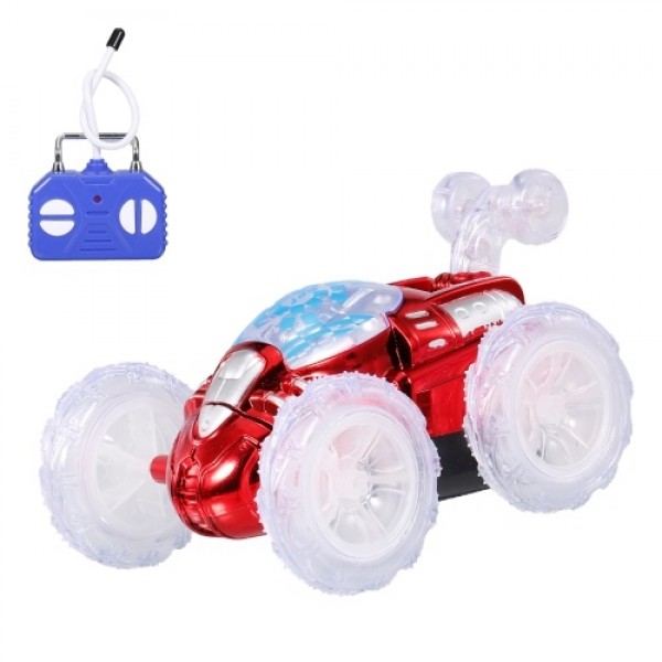 360° Tumbling Remote Control Stunt Car RC Car Toy with Flashing LED Lights for Kids Boys Girls