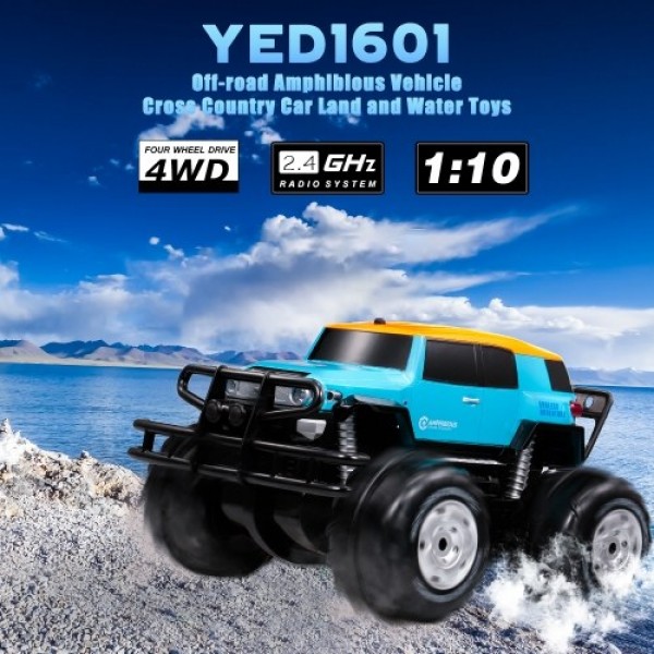 YED1601 1/10 2.4Ghz 4WD Big Wheel Off-road Amphibious Vehicle