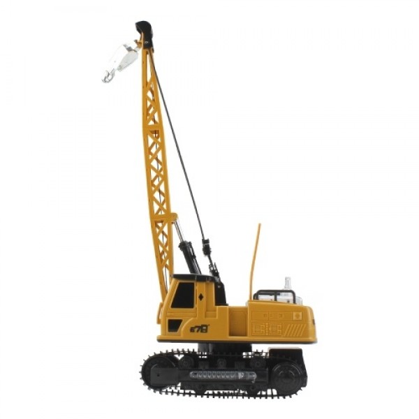 Remote Control Electric Construction Crane Music Sound Colorful Light 360 Degree Rotation