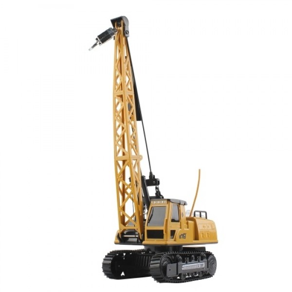 Remote Control Electric Construction Crane Music Sound Colorful Light 360 Degree Rotation