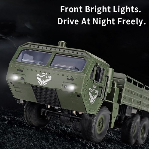 JJRC Q75 RC Military Truck 6WD 2.4GHz Army Truck Off-road Car