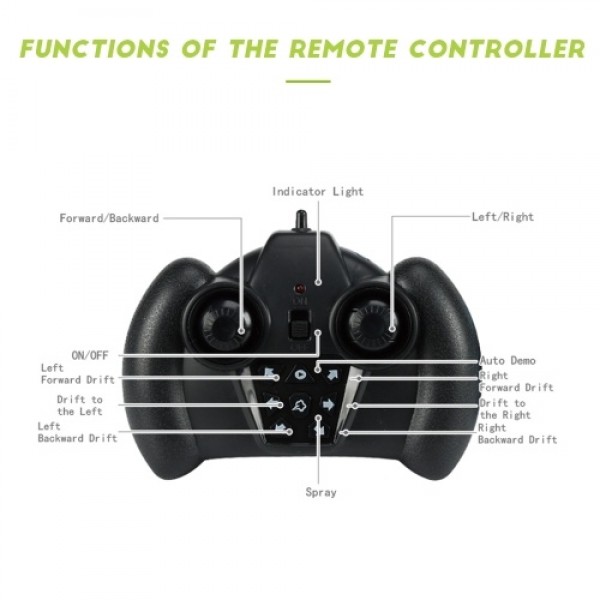 D888 2.4G 4WD RC Stunt Car Remote Control Car 360°Rotation Drift Car with LED Light and Music