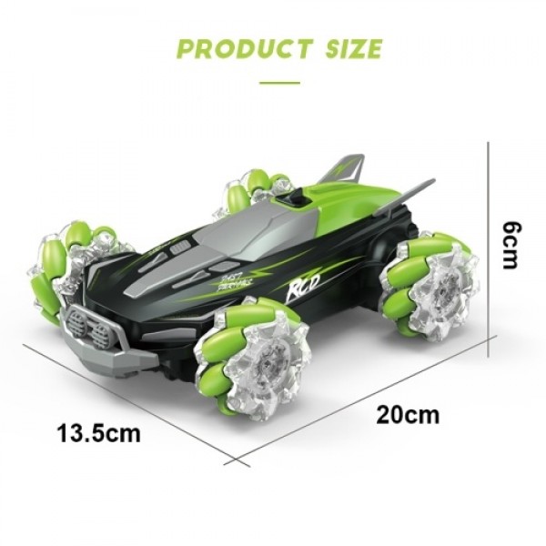 D888 2.4G 4WD RC Stunt Car Remote Control Car 360°Rotation Drift Car with LED Light and Music