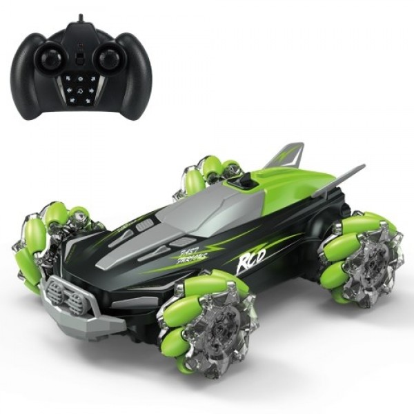 D888 2.4G 4WD RC Stunt Car Remote Control Car 360°Rotation Drift Car with LED Light and Music