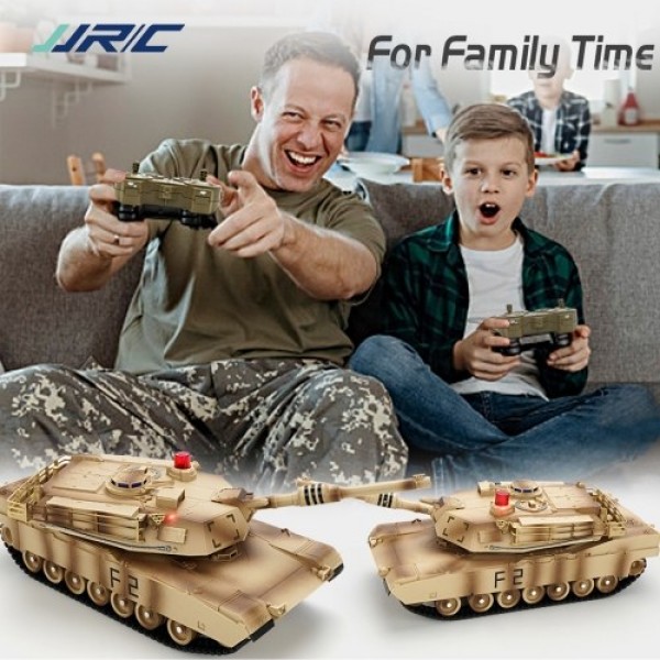 JJRC Q90 RC Tank 1/24 Remote Control Military Battle Tank Toy Shoots with Lights Realistic Sounds RC Vehicle 330°Rotatable Turre