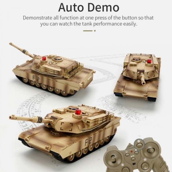 JJRC Q90 RC Tank 1/24 Remote Control Military Battle Tank Toy Shoots with Lights Realistic Sounds RC Vehicle 330°Rotatable Turre