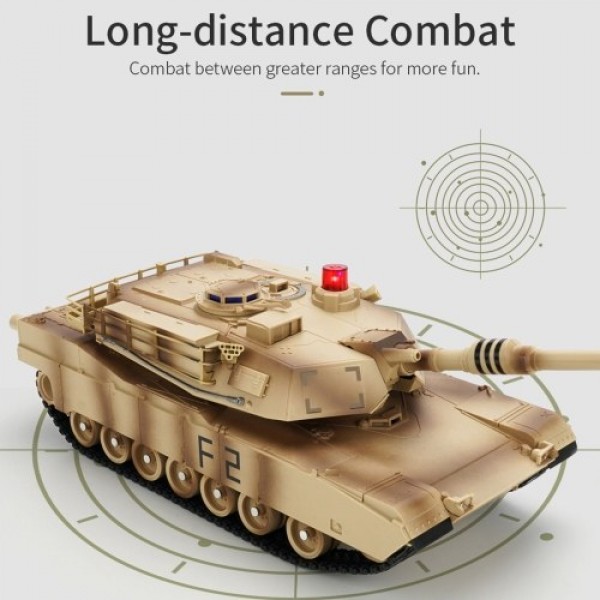 JJRC Q90 RC Tank 1/24 Remote Control Military Battle Tank Toy Shoots with Lights Realistic Sounds RC Vehicle 330°Rotatable Turre