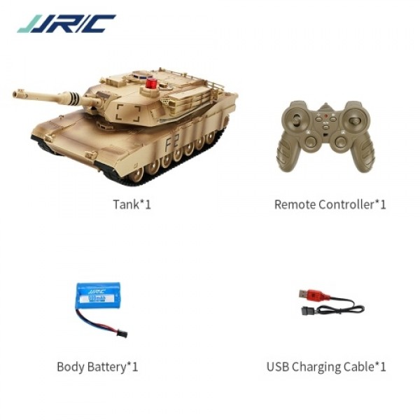 JJRC Q90 RC Tank 1/24 Remote Control Military Battle Tank Toy Shoots with Lights Realistic Sounds RC Vehicle 330°Rotatable Turre