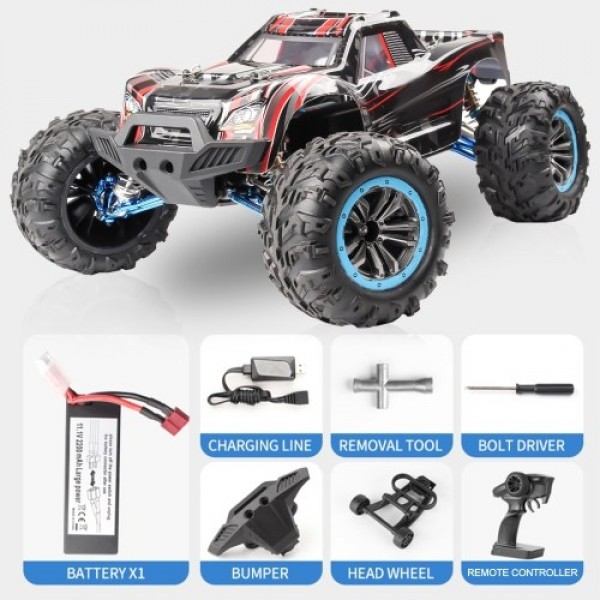 F21A 1/10 2.4Ghz 4WD 80km/h Off-road Car RC Racing Climbing Car Brushless Motor Water Drifting Alloy Frame