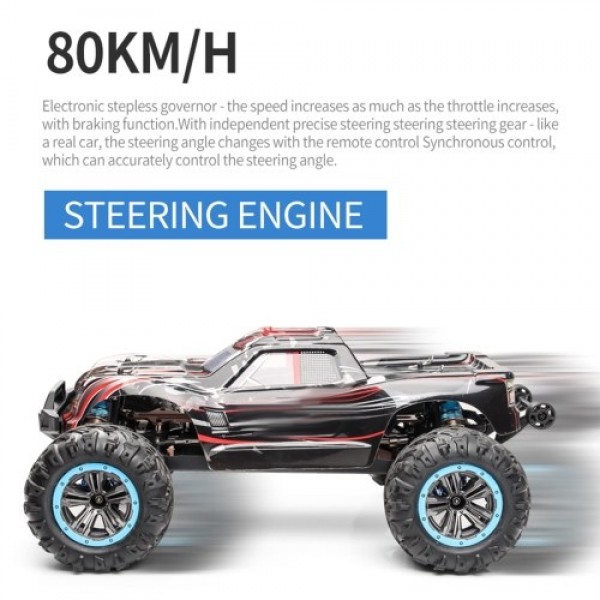 F21A 1/10 2.4Ghz 4WD 80km/h Off-road Car RC Racing Climbing Car Brushless Motor Water Drifting Alloy Frame