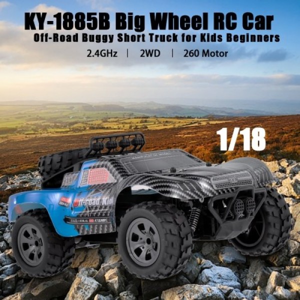 KYA KY-1885B 2.4GHz 1/18 2WD Big Wheel RC Car Off-Road King Short Truck