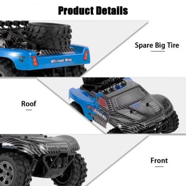 KYA KY-1885B 2.4GHz 1/18 2WD Big Wheel RC Car Off-Road King Short Truck