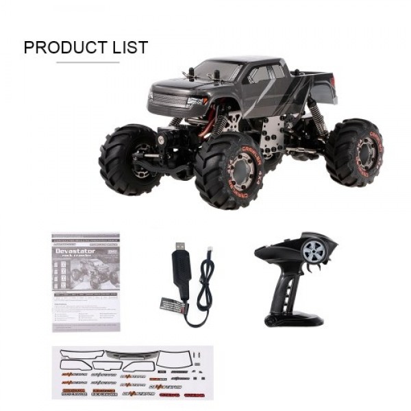 HBX 2098B 1/24 2.4GHz 4WD 4WS Devastator Rock Crawler RTR with Double Servo Off-road RC Car