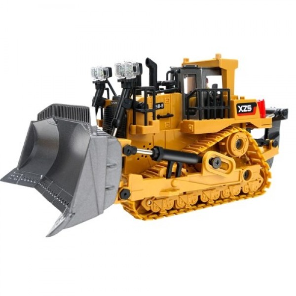 1:24 2.4G 9CH RC Bulldozer RC Tractor Truck Construction Engineering Vehicles with One Key Demonstration LED Light Simulation So