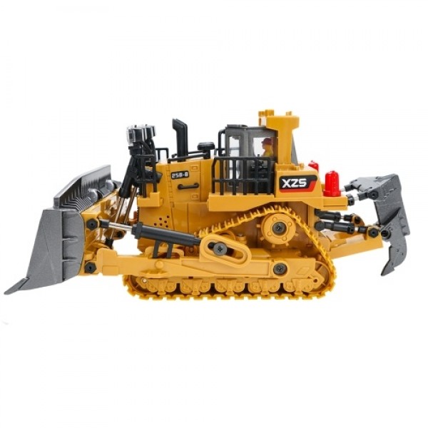 1:24 2.4G 9CH RC Bulldozer RC Tractor Truck Construction Engineering Vehicles with One Key Demonstration LED Light Simulation So